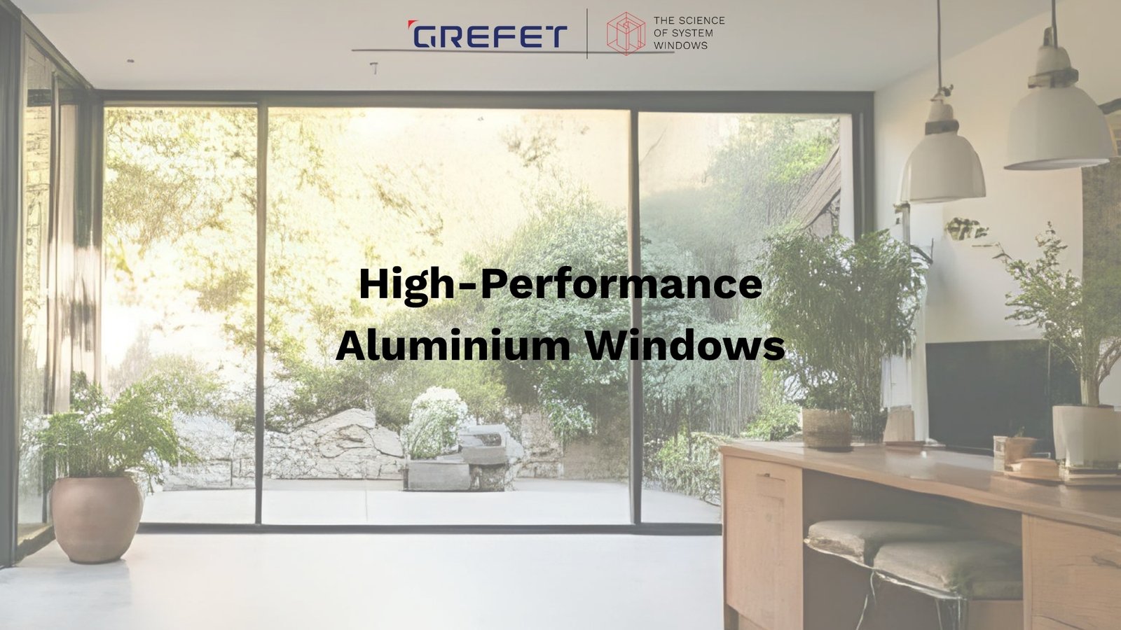Modern home with GREFET high-performance aluminium windows in slim frame design