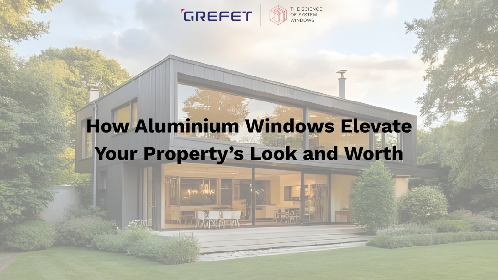 Modern home exterior with premium aluminium windows by GREFET