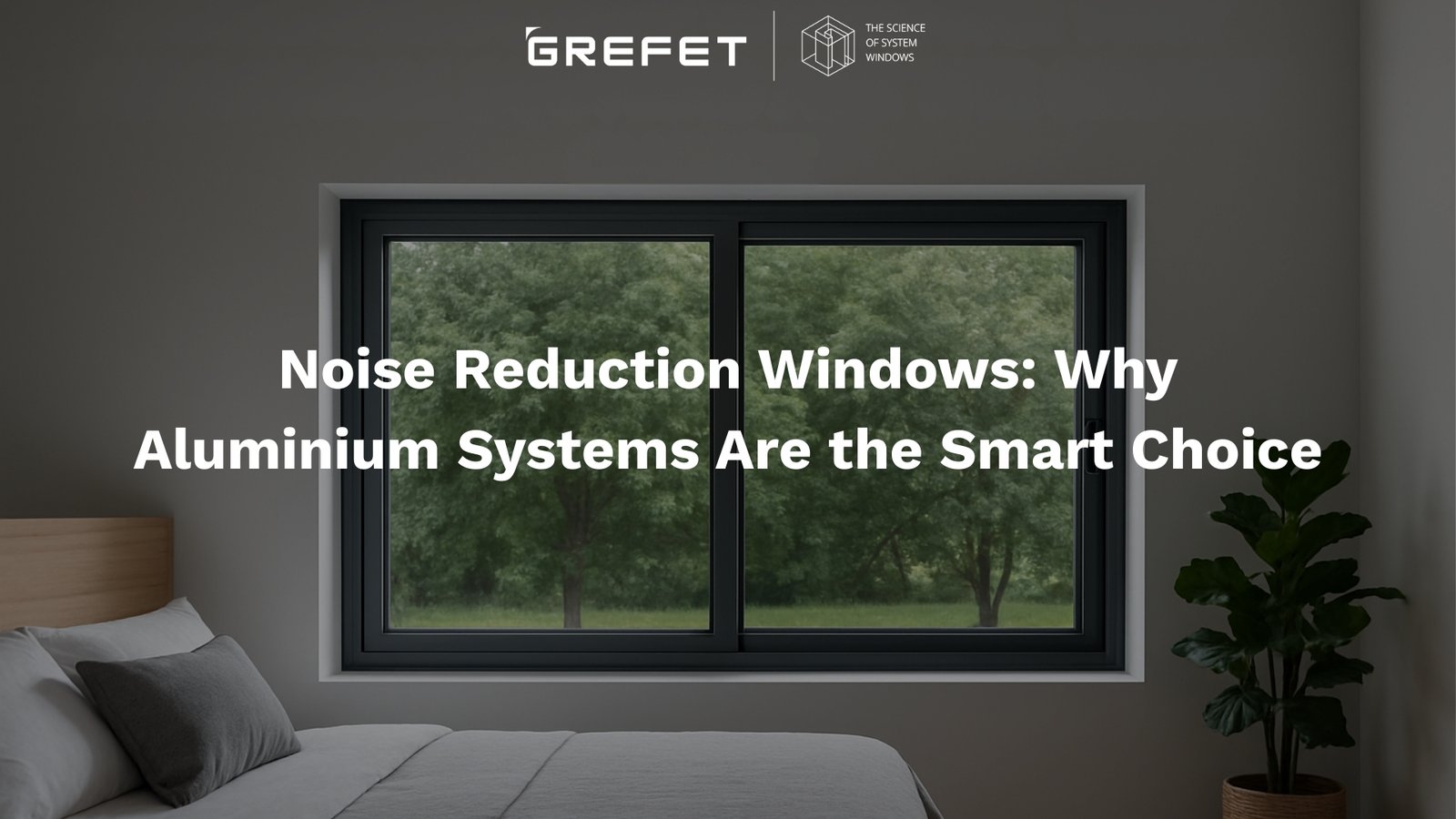Aluminium noise reduction windows slim profile