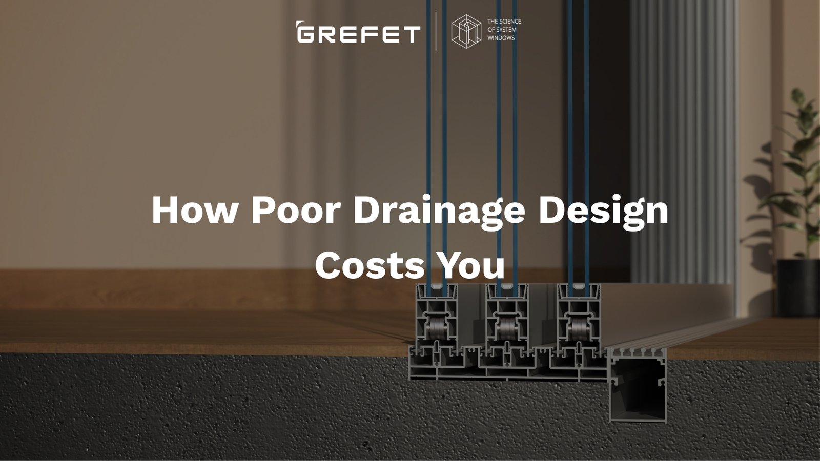 Engineered drainage paths in GREFET aluminium windows