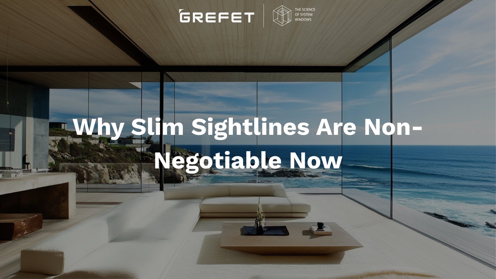 GREFET slim sightline aluminium window system