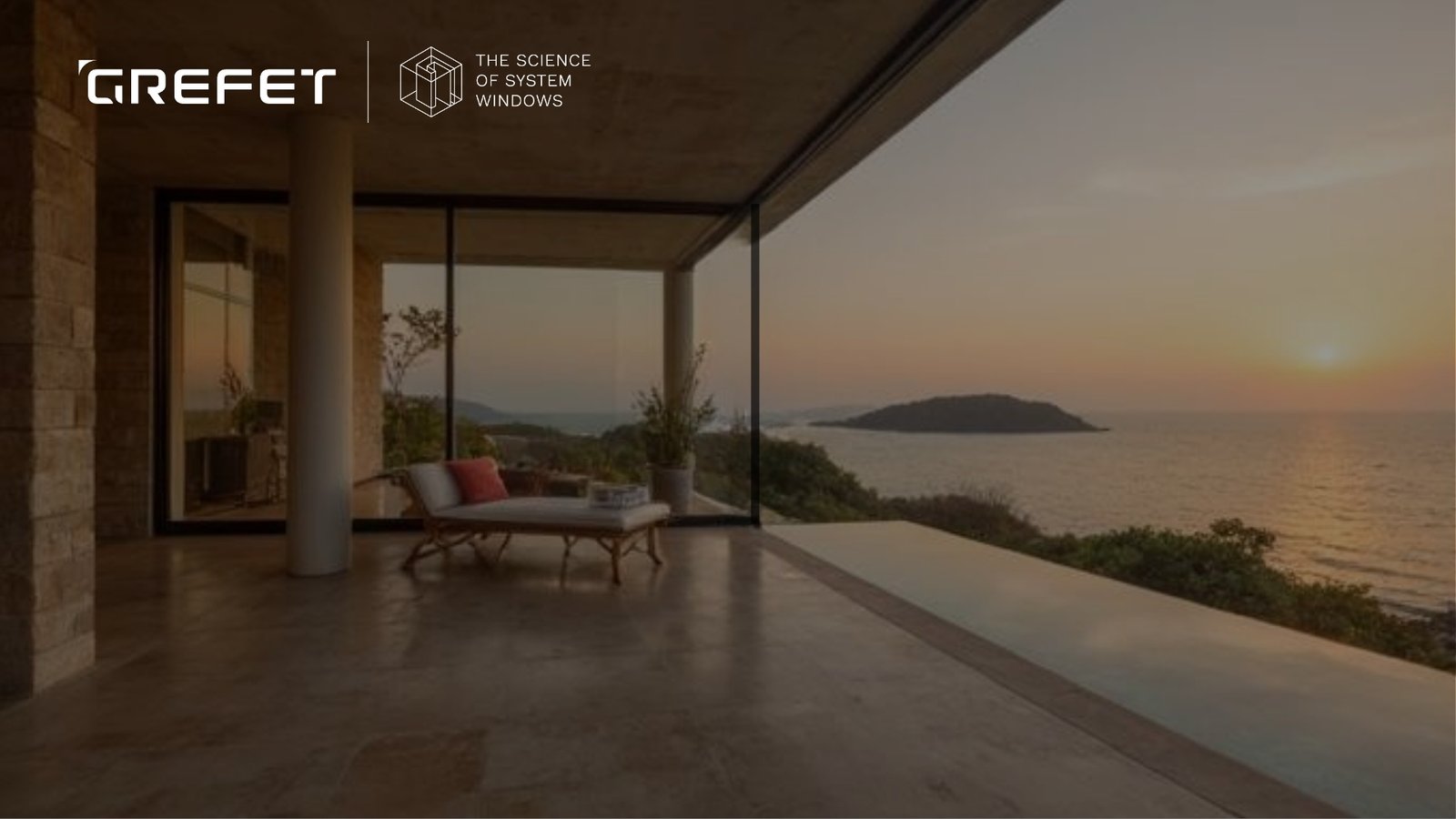 System aluminium windows in Goa beachfront villa