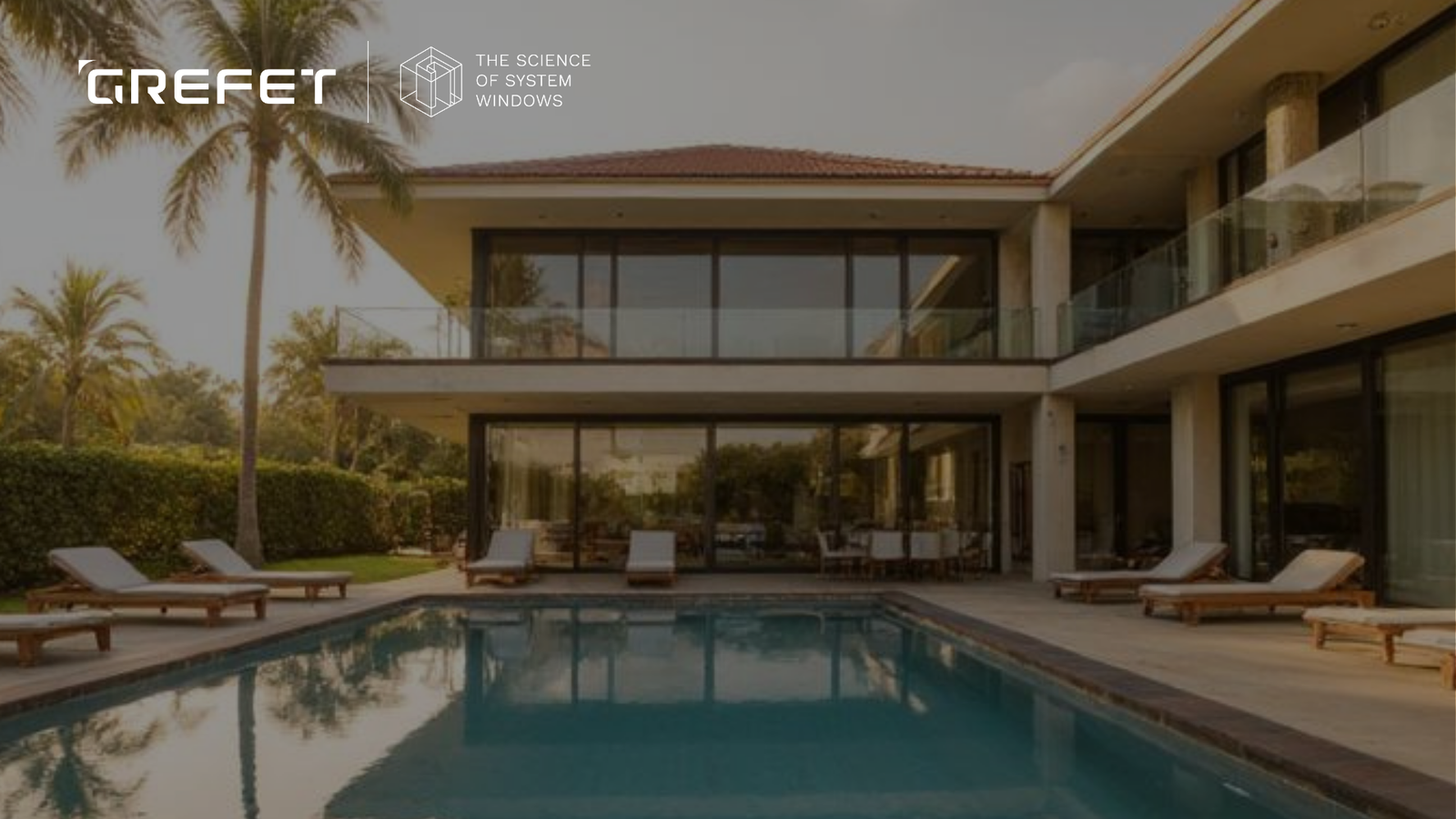 Aluminium system windows in a modern home